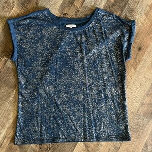 Elegant Navy Speckled Women's Tee